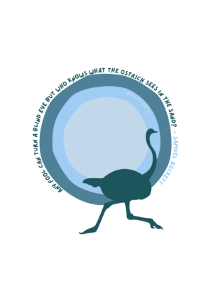 What does the ostrich see?